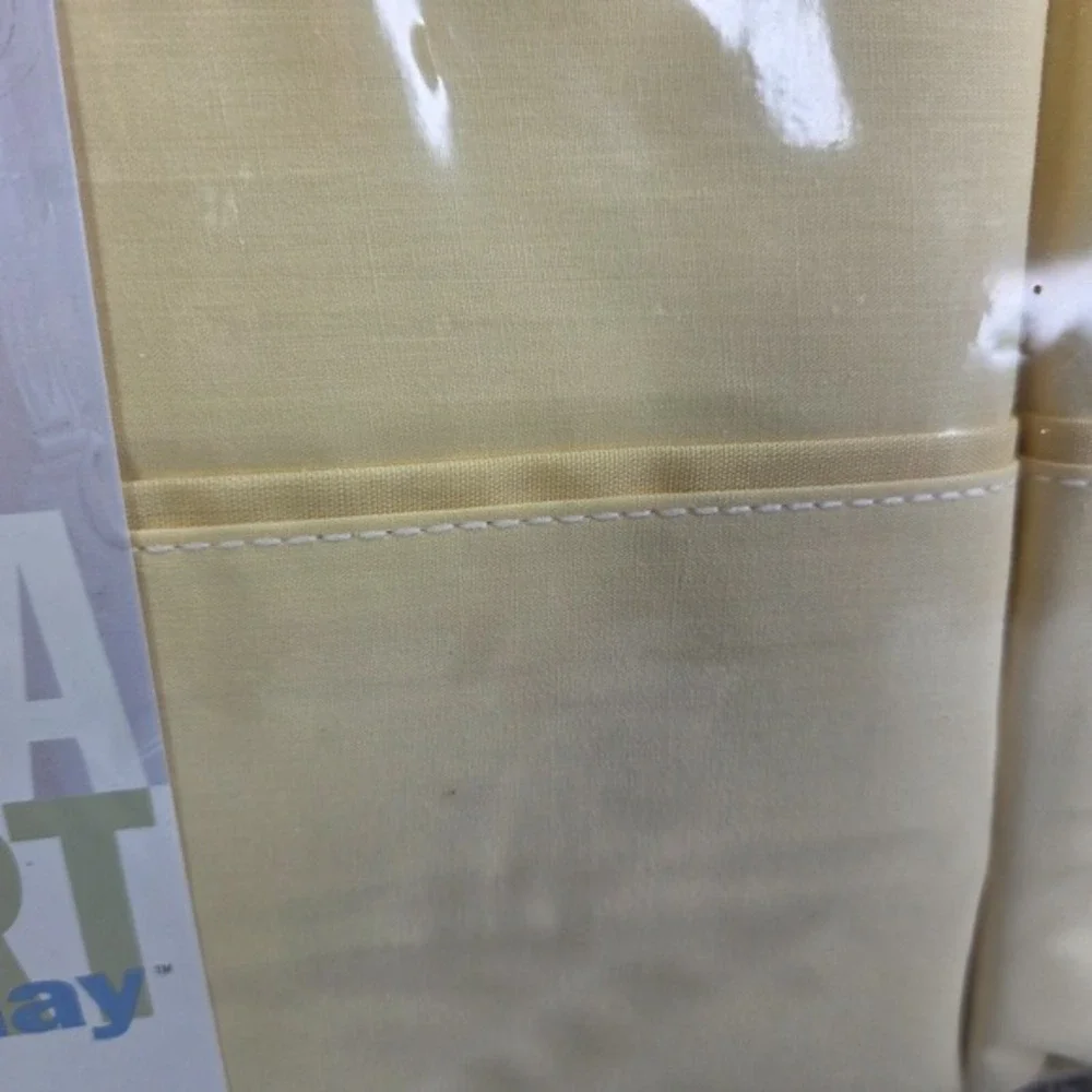 Martha Stewart Twin Flat Bed Sheet Yellow Cottagecore Cotton Blend Vtg New‎